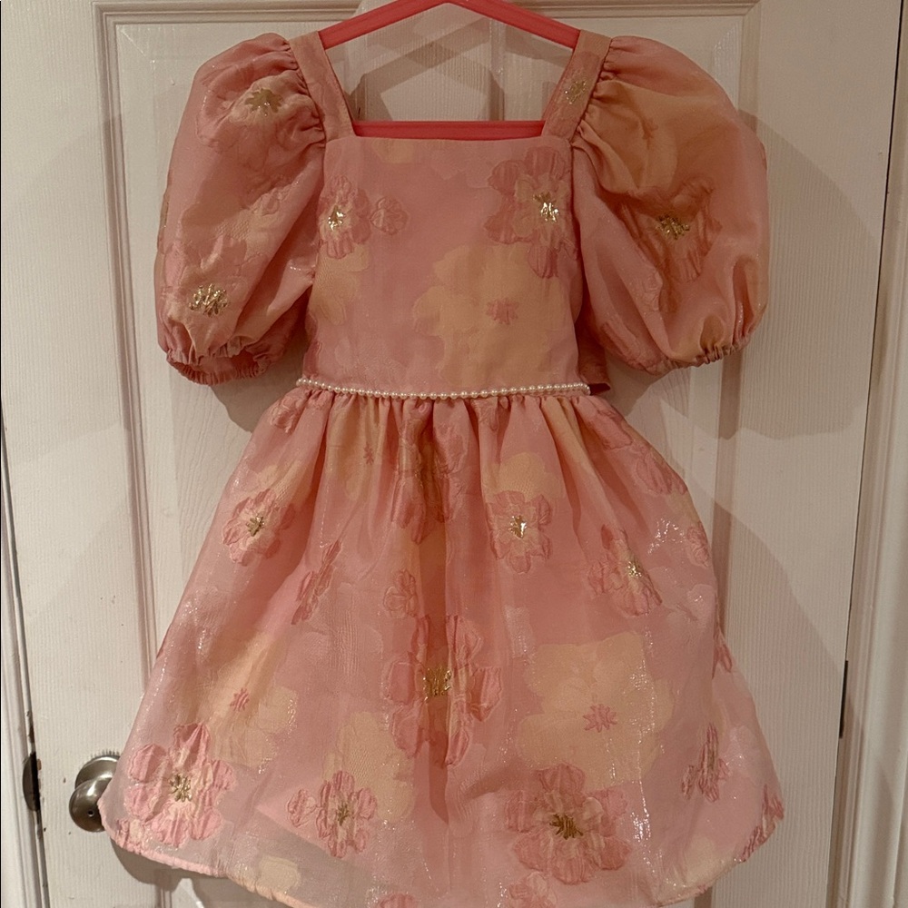 Badgley Mischka Blush Floral Dress